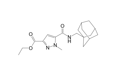 1H-Pyrazole-3-carboxylic acid, 1-methyl-5-[[(tricyclo[3.3.1.1(3,7)]dec-1-ylmethyl)amino]carbonyl]-, ethyl ester