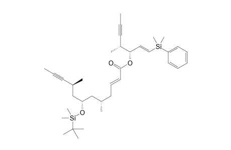 (3R,4R,E)-1-(Dimethyl(phenyl)silyl)-4-methylhept-1-en-5-yn-3-yl-(5S,7S,9S,E)-7-((tert-butyldimethylsilyl)oxy)-5,9-dimethyldodec-2-en-10-ynoate