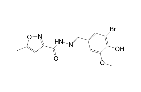 N'-[(E)-(3-bromo-4-hydroxy-5-methoxyphenyl)methylidene]-5-methyl-3-isoxazolecarbohydrazide