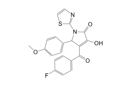 2H-pyrrol-2-one, 4-(4-fluorobenzoyl)-1,5-dihydro-3-hydroxy-5-(4-methoxyphenyl)-1-(2-thiazolyl)-