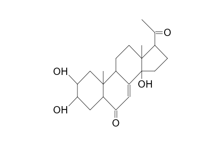 2b,3b,14-Trihydroxy-5b-pregn-7-ene-6,20-dione
