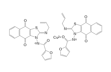 Bis[((Z)-N-(2-allyllimino)-4,9-dioxonaphtho[2,3-d]thiazol-3(2H,4H,9H)-yl)-furan-2-carboxamido(1-)-N,N,N]copper(II)