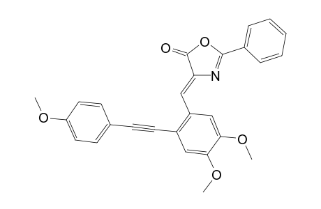 (Z)-4-(4,5-Dimethoxy-2-((4-methoxyphenyl)-ethynyl)-benzylidene)-2-phenyloxazol-5(4H)-one