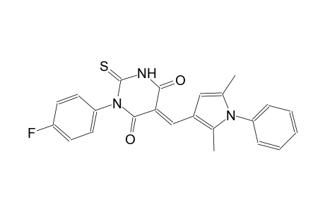 (5E)-5-[(2,5-dimethyl-1-phenyl-1H-pyrrol-3-yl)methylene]-1-(4-fluorophenyl)-2-thioxodihydro-4,6(1H,5H)-pyrimidinedione