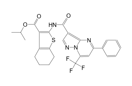 isopropyl 2-({[5-phenyl-7-(trifluoromethyl)pyrazolo[1,5-a]pyrimidin-3-yl]carbonyl}amino)-4,5,6,7-tetrahydro-1-benzothiophene-3-carboxylate