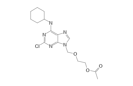 9-[(2-ACETOXYETHOXY)-METHYL]-2-CHLORO-6-CYCLOHEXYLAMINOPURINE