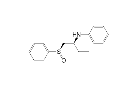 Benzenamine, N-[1-[(phenylsulfinyl)methyl]propyl]-, [R-(R*,S*)]-