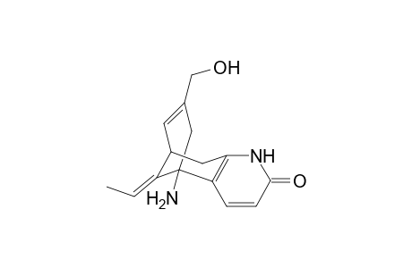 (5R*,9R*,11E)-5-Amino-11-ethylidene-5,6,9,10-tetrahydro-7-hydroxymethyl-5,9-methanocycloocta[b]pyridine-2(1H)-one
