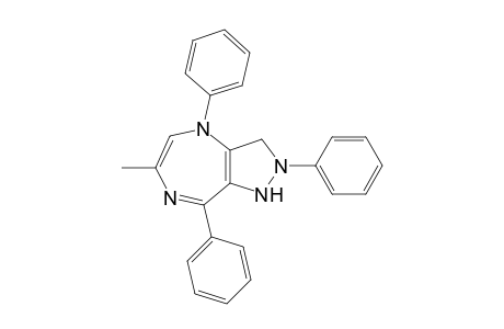 2,4,8-triphenyl-6-methyl-1H-2,3-dihydro-pyrazolo[4,5-b]-1,5-diazepine
