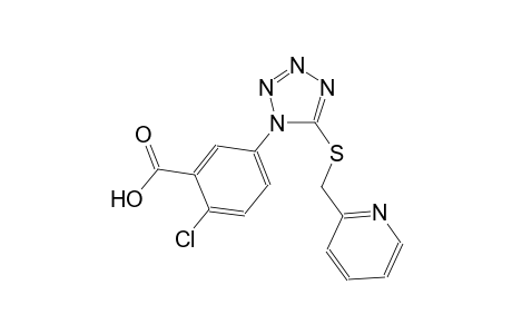 2-chloro-5-{5-[(2-pyridinylmethyl)sulfanyl]-1H-tetraazol-1-yl}benzoic acid