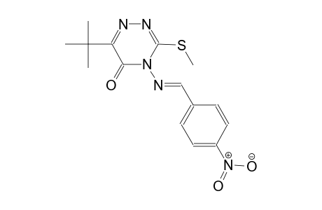 1,2,4-triazin-5(4H)-one, 6-(1,1-dimethylethyl)-3-(methylthio)-4-[[(E)-(4-nitrophenyl)methylidene]amino]-