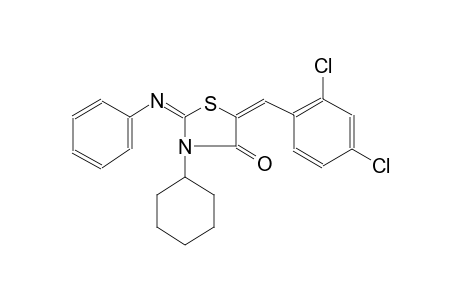 4-thiazolidinone, 3-cyclohexyl-5-[(2,4-dichlorophenyl)methylene]-2-(phenylimino)-, (2E,5E)-