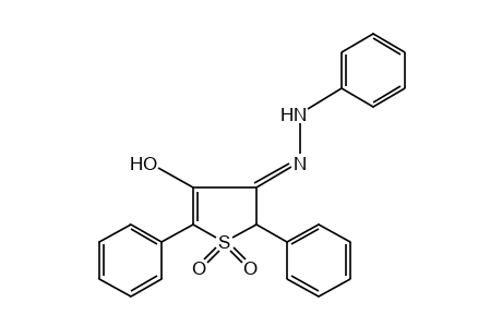 2,5-diphenyl-4-hydroxy-3(2H)-thiophenone, phenylhydrazone, 1,1-dioxide