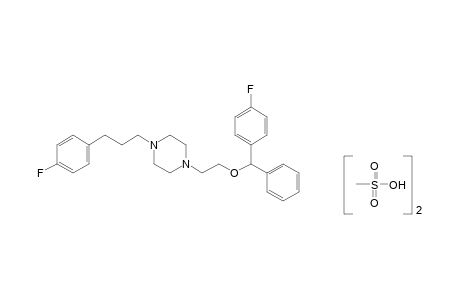 1-{2-[(p-fluorophenyl)phenylmethoxy]ethyl}-4-[3-(p-fluorophenyl)propyl]piperazine, dimethanesulfonate