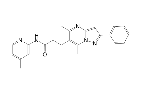pyrazolo[1,5-a]pyrimidine-6-propanamide, 5,7-dimethyl-N-(4-methyl-2-pyridinyl)-2-phenyl-