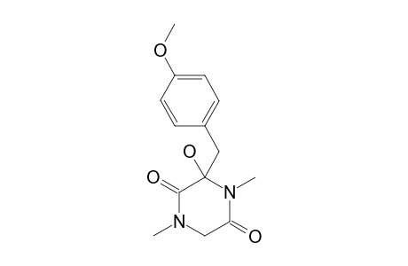 1,4-DIMETHYL-3-HYDROXY-3-(4'-METHOXYPHENYLMETHYL)-2,5-PIPERAZINEDIONE