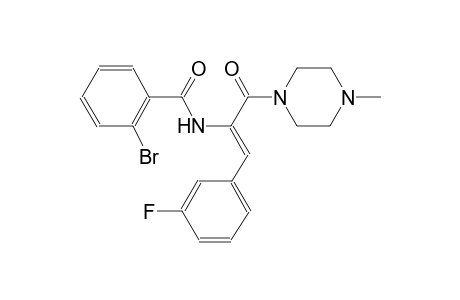 2-Bromanyl-N-[(Z)-1-(3-fluorophenyl)-3-(4-methylpiperazin-1-yl)-3-oxidanylidene-prop-1-en-2-yl]benzamide
