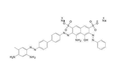 2,7-Naphthalenedisulfonic acid, 4-amino-3-[[4'-[(2,4-diamino-5-methylphenyl)azo][1,1'-biphenyl]-4-yl)azo]-5-hydroxy-6-(phenylazo)-, disodium salt