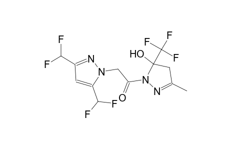 1-{[3,5-bis(difluoromethyl)-1H-pyrazol-1-yl]acetyl}-3-methyl-5-(trifluoromethyl)-4,5-dihydro-1H-pyrazol-5-ol