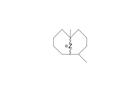 1,5-Dimethyl.my.-hydrido-cyclodecyl cation