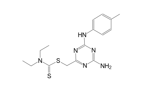 [4-amino-6-(4-toluidino)-1,3,5-triazin-2-yl]methyl diethyldithiocarbamate