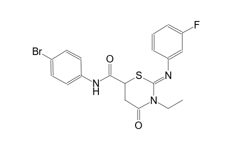 (2Z)-N-(4-bromophenyl)-3-ethyl-2-[(3-fluorophenyl)imino]-4-oxotetrahydro-2H-1,3-thiazine-6-carboxamide