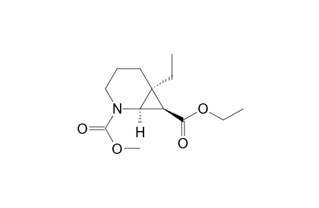 2-Azabicyclo[4.1.0]heptane-2,7-dicarboxylic acid, 6-ethyl-, 7-ethyl 2-methyl ester, (1.alpha.,6.alpha.,7.beta.)-(.+-.)-