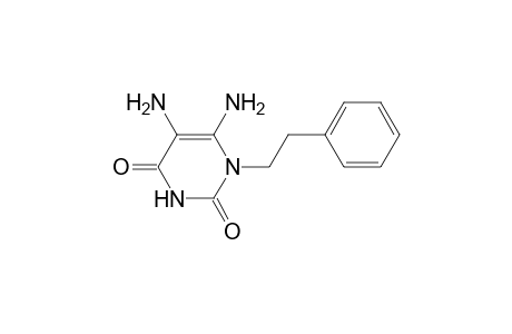 2,4(1H,3H)-Pyrimidinedione, 5,6-diamino-1-(2-phenylethyl)-