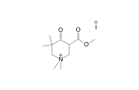 5-(methoxycarbonyl)-1,1,3,3-tetramethyl-4-oxopiperidinium iodide