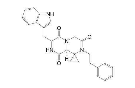 (9a' S)-7'-[Indol-3"-yl)methyl]octahydro-2'-(2-phenylethyl)-spiro(cyclopropane-1,1'-[2H]-pyrazino[1,2-a]pyrazine-3',6',9'-trione