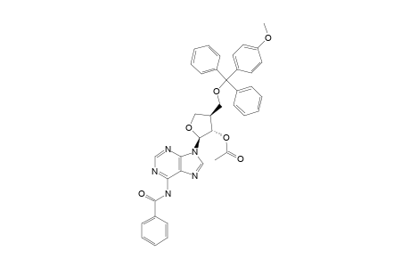 6-N-BENZOYL-9-((1R,2R,3S)-TETRAHYDRO-2-ACETOXY-3-(((4-METHOXYPHENYL)-DIPHENYLMETHOXY)-METHYL)-1-FURANYL)-9H-ADENINE