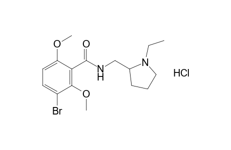 S-(-)-3-bromo-2,6-dimethoxy-N-[(1-ethyl-2-pyrrolidinyl)methyl]benzamide, monohydrochloride