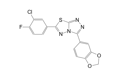 [1,2,4]triazolo[3,4-b][1,3,4]thiadiazole, 3-(1,3-benzodioxol-5-yl)-6-(3-chloro-4-fluorophenyl)-