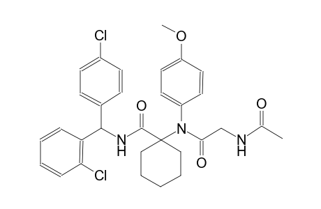 N-{1-[3-(2-chlorophenyl)-3-(4-chlorophenyl)propanoyl]cyclohexyl}-N-(4-methoxyphenyl)-4-oxopentanamide