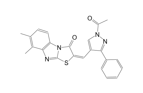 thiazolo[3,2-a]benzimidazol-3(2H)-one, 2-[(1-acetyl-3-phenyl-1H-pyrazol-4-yl)methylene]-7,8-dimethyl-, (2E)-