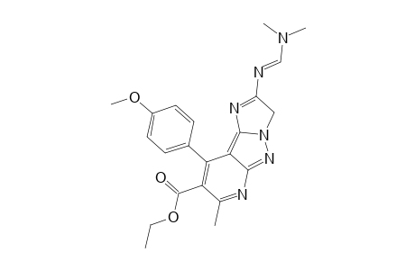 ETHYL_2-{[N,N-DIMETHYLAMINO)-METHYLENE]-AMINO}-3-HYDRO-9-(4-METHOXYPHENYL)-7-METHYLIMIDAZO-[1'.2':1.5]-PYRAZOLO-[3.4-B]-PYRIDINE-8-CARBOXYLATE