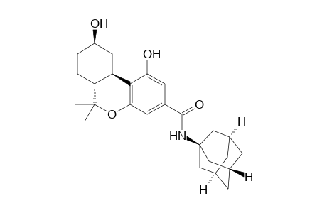 (6aR,9R,10aR)-1,9-dihydroxy-6,6-dimethyl-N-[(1s,3R,5S,7s)-adamantan-1-yl]-6H,6aH,7H,8H,9H,10H,10aH-benzo[c]isochromene-3-carboxamide