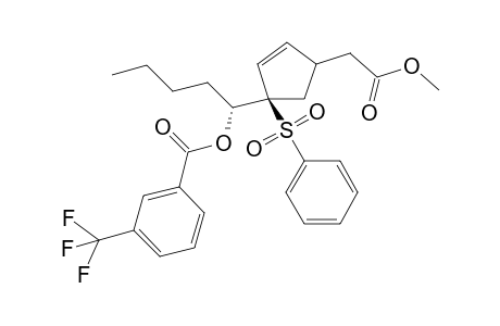 (1R*, 1' R*)-1-{4'-(Methoxycarbonyl)methyl]-1'-(phenylsulfonyl)cyclopent-2'-enyl]pentyl 3"-Trifluoromethylbenzoate