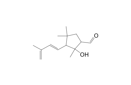 Cyclopentanecarboxaldehyde, 2-hydroxy-2,4,4-trimethyl-3-(3-methyl-1,3-butadienyl)-