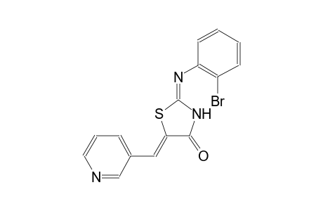 (2E,5Z)-2-[(2-bromophenyl)imino]-5-(3-pyridinylmethylene)-1,3-thiazolidin-4-one