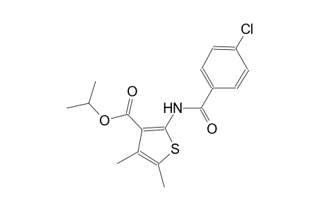 isopropyl 2-[(4-chlorobenzoyl)amino]-4,5-dimethyl-3-thiophenecarboxylate