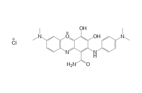 1-Carbamoyl(od.1-methoxycarbonyl)-2-[4-dimethyl(od.diethyl)aminoanilino]-3,4-dihydroxy-7-dimethyl-(od.diethyl)-aminophenoxazon-hydrochloride
