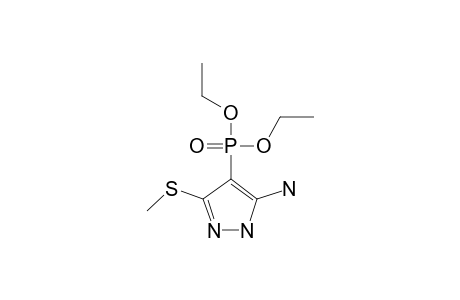 DIETHYL-(5-AMINO-3-METHYLSULFANYL-1H-PYRAZOL-4-YL)-PHOSPHONATE