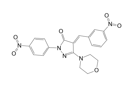 (4E)-5-(4-morpholinyl)-2-(4-nitrophenyl)-4-[(3-nitrophenyl)methylidene]-3-pyrazolone