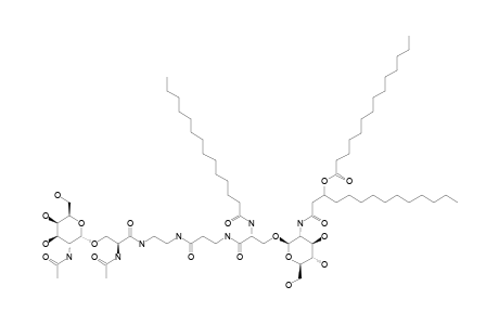 #3;N-TETRADECANOYL-O-[2-DEOXY-2-[(R)-3-TETRADECANOYLOXYTETRADECANOYLAMINO]-BETA-D-GLUCOPYRANOSYL]-L-SERYL-BETA-ALANYL-[N-ACETYL-3-O-(2-ACETAMIDO-2-DEOXY-ALPHA-