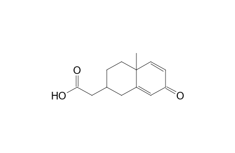 cis-1,2,3,4,4a,7-hexahydro-4a-methyl-7-oxo-2-naphthaleneacetic acid