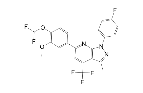 1H-pyrazolo[3,4-b]pyridine, 6-[4-(difluoromethoxy)-3-methoxyphenyl]-1-(4-fluorophenyl)-3-methyl-4-(trifluoromethyl)-