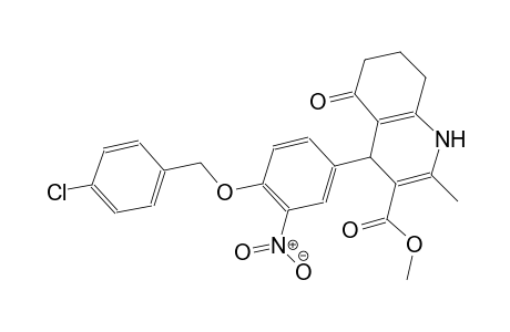 methyl 4-{4-[(4-chlorobenzyl)oxy]-3-nitrophenyl}-2-methyl-5-oxo-1,4,5,6,7,8-hexahydro-3-quinolinecarboxylate