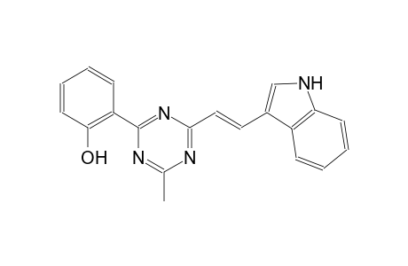 phenol, 2-[4-[(E)-2-(1H-indol-3-yl)ethenyl]-6-methyl-1,3,5-triazin-2-yl]-