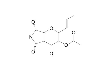 3-O-ACETYLPYRANONIGRIN_A;(7-R)-7-HYDROXY-4,5-DIOXO-2-[(1-E)-PROP-1-ENYL]-4,5,6,7-DIHYDROPYRANO-[2.3-C]-PYRROLE-3-YL_ACETATE